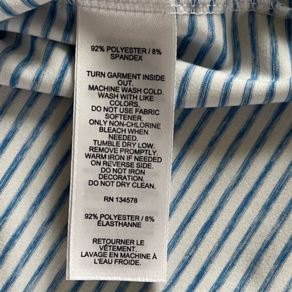 VINEYARD VINES Performance White Blue Striped Sankaty Polo Shirt Golf Size XXL - Picture 11 of 13